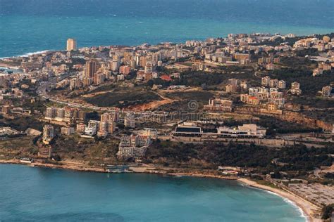 The Bay of Jounieh from Harissa Hill, Lebanon Stock Photo - Image of ...