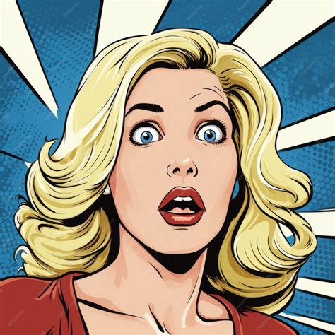 Premium Photo | Surprised Blonde Woman A Stunning Pop Art Masterpiece
