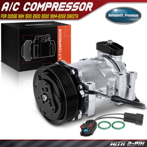 AC Compressor With Clutch For Dodge Ram 1500 1994 2002 Ram 2500 Ram