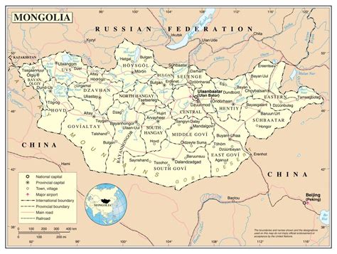 Large Detailed Political And Administrative Map Of Mongolia With Roads