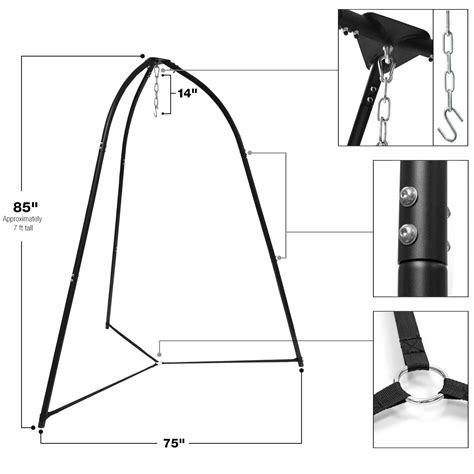 Sorbus Tripod Hanging Chair Stand Heavy Duty Steel Sensory Swing Stand