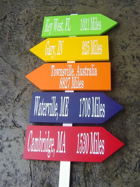 Directional Arrow Signs With Cities And By Ourhobbytoyourhome