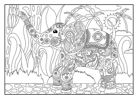 Adult Coloring Pages Elephant