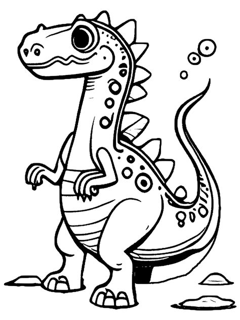 Dinosaur Coloring Page · Creative Fabrica