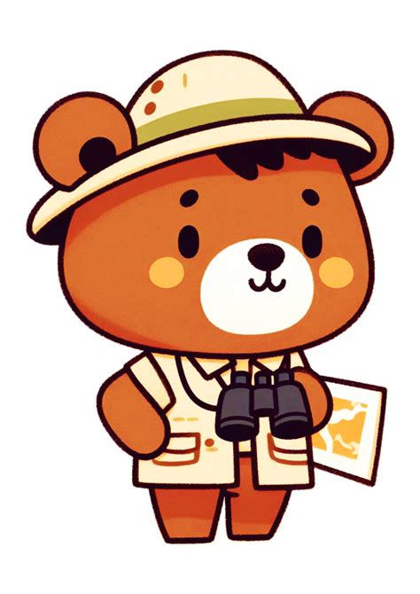 Ursinho Aventureiro Safari Desenho Png
