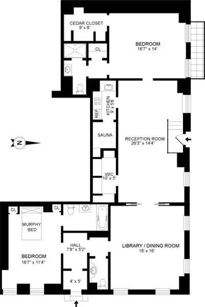 146 Central Park West 1E New York NY 10023 Sales Floorplans