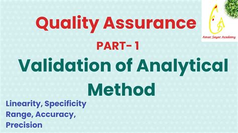 Validation Of Analytical Method Linearity Specificity Range