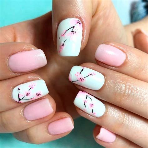 Cherry Blossom Nail Design