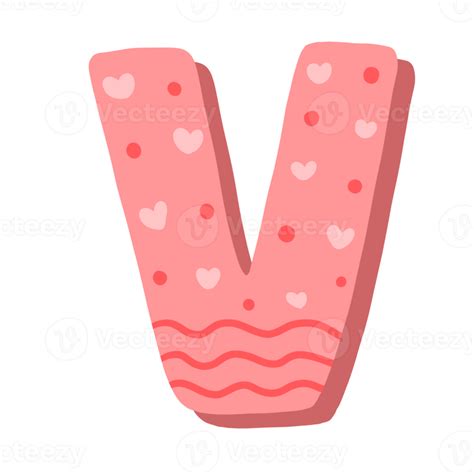 Pink Valentines Alphabet 15742602 Png