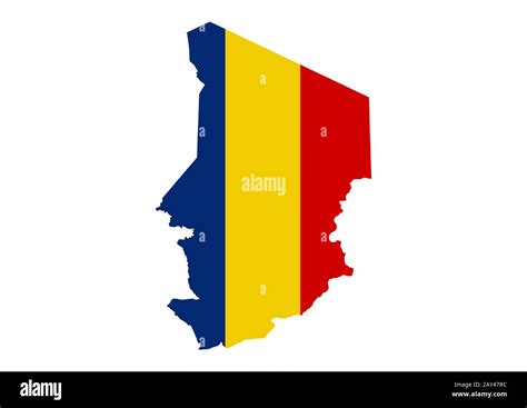 Chad Flag Map Stock Photo Alamy