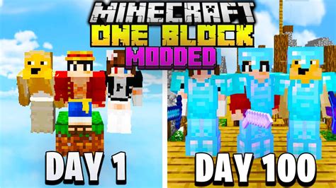 We Spent 100 Days In One Block Minecraft And Here S What Happened