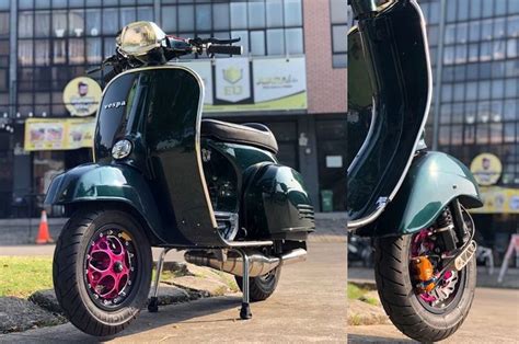 Modifikasi Motor Vespa Super Tahun 1974 Kaki Kaki Bikin Terpesona Motorplus