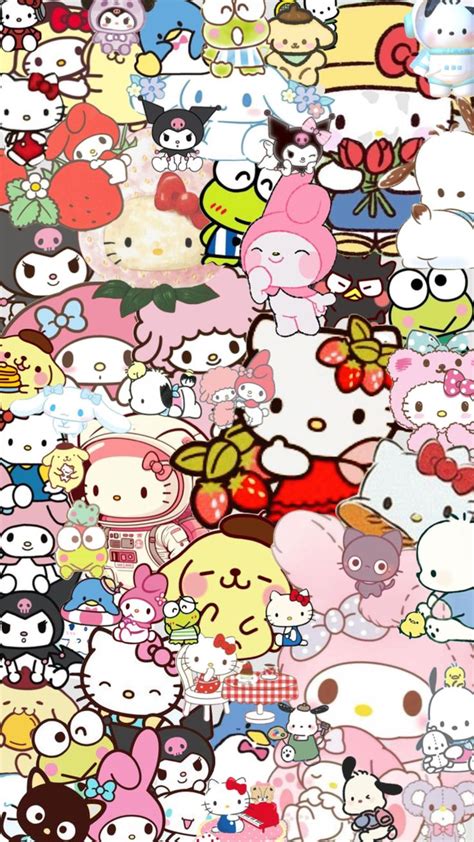 Hello Kitty Collage in 2024 | Hello kitty wallpaper, Keroppi wallpaper ...