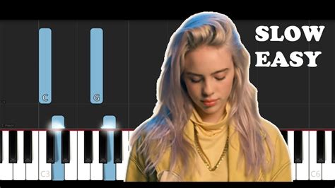 Billie Eilish Wish You Were Gay SLOW EASY PIANO TUTORIAL YouTube
