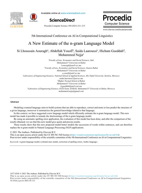 (PDF) A new estimate of the n-gram language model