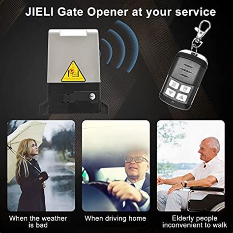 Jieli 1800lb Chain Driven Automatic Sliding Gate Opener With 4 Remote