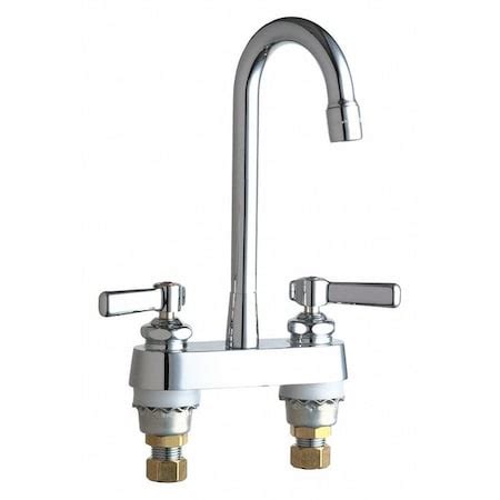 Chicago Faucet Manual Hot And Cold Water Sink Faucet Mount Chrome Plated RGD E ABCP Zoro
