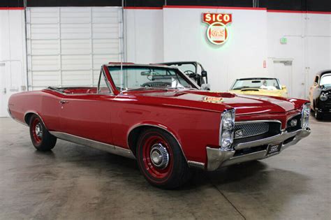 1967 Pontiac Gto 79255 Miles Regimental Red Convertible For Sale