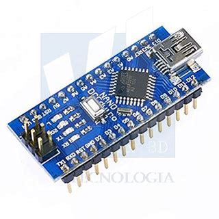 Placa Nano Controlador Usb V Atmega P Pinos Soldados Para