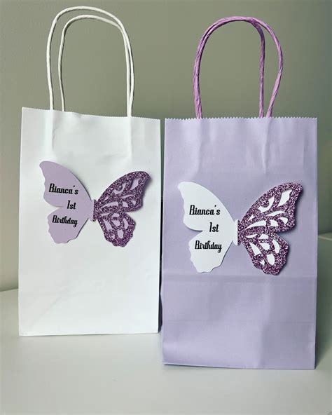 Butterfly Gift Bags Set Of Butterfly Favor Bags Party Etsy