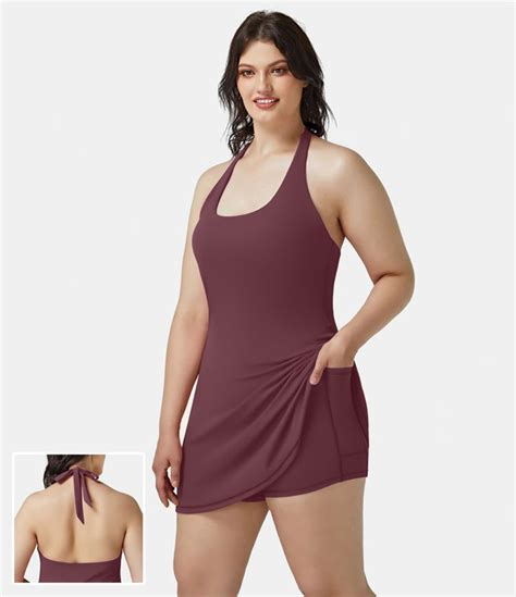 Womens In My Feels Cloudful Fabric Halter Backless In Plus Size