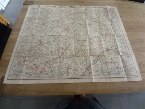 ANCIENNE CARTE ROUTIERE Taride N8 Pour Cyclistes Et Automobiles Paris