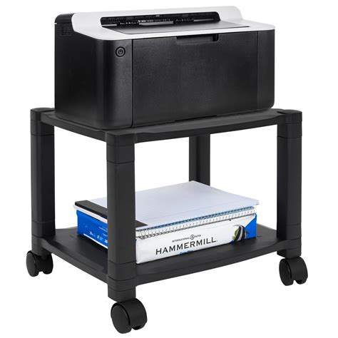 Mount It Height Adjustable Printer Stand With Swivel Wheels Tier