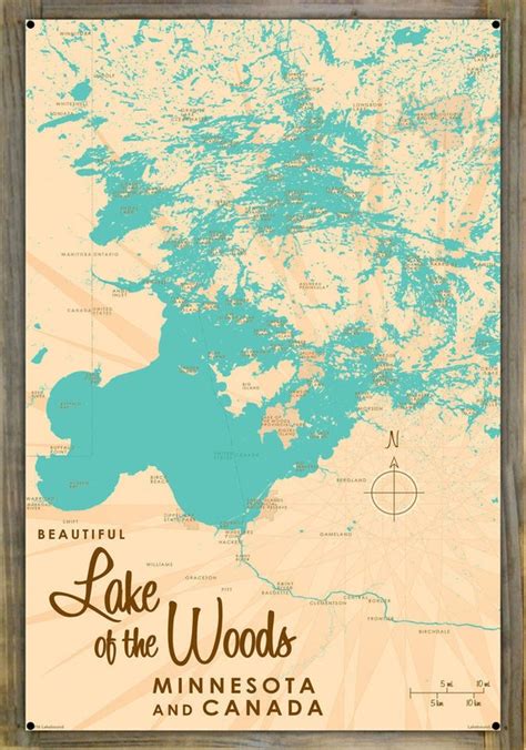 Lake of the Woods Minnesota Lake House Décor Cabin Art - Etsy