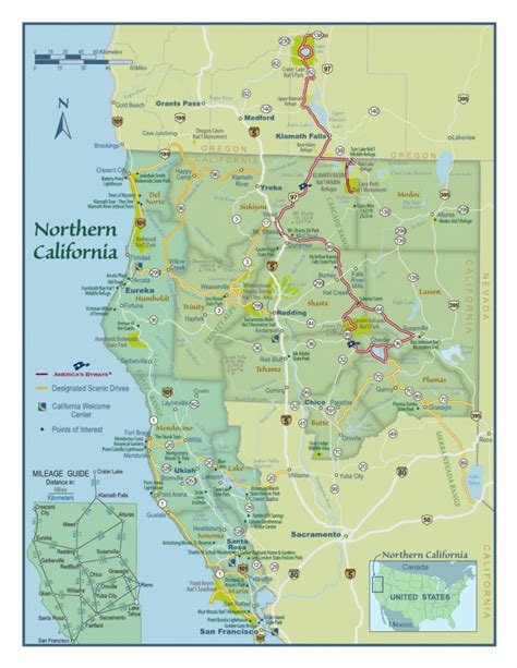 Road Map Of Southern Oregon And Northern California Free Printable Maps