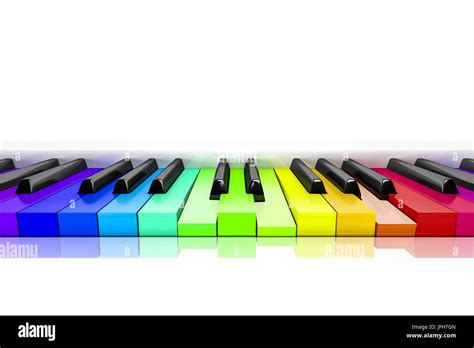 Colorful Piano Keys Background