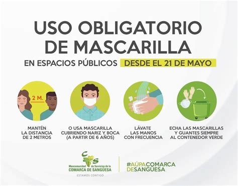 Uso Obligatorio De La Mascarilla A Partir Del De Mayo Mancomunidad