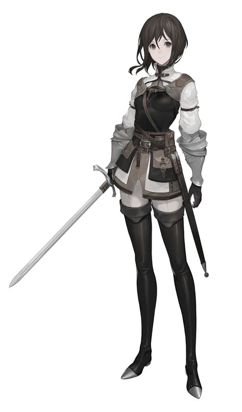 Anime Girl In Armor And Sword