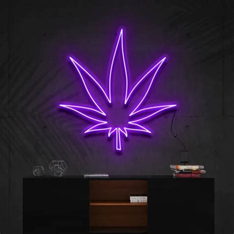 Weed Neon Sign | Unique Sign For Home Decoration