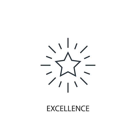 Premium Vector Excellence Concept Line Icon Simple Element