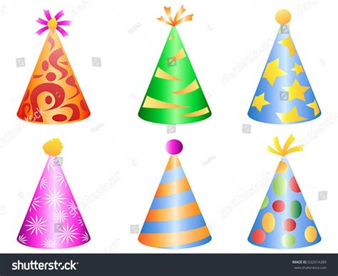 Colorful Party Hat Icons Stock Vector Royalty Free 632014289