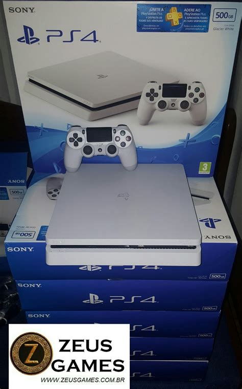 Ps Playstation Slim Branco Glacier White Lan Amento R Em