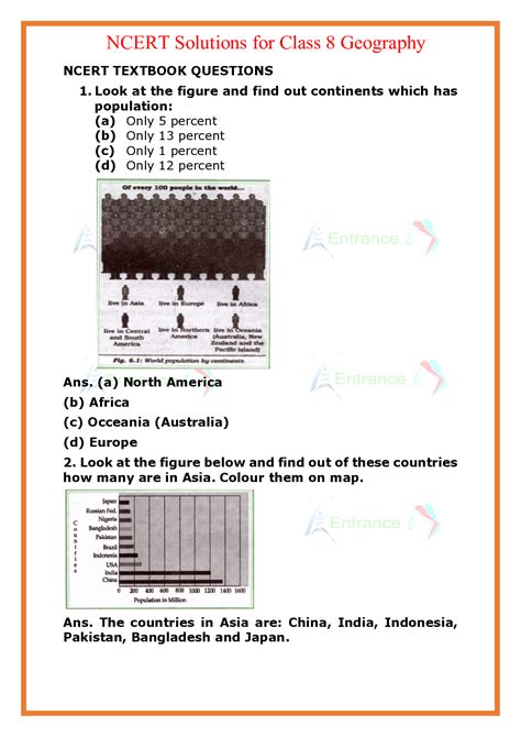 Ncert Solutions For Class 8 Geography Chapter 6 Human Resources Pw