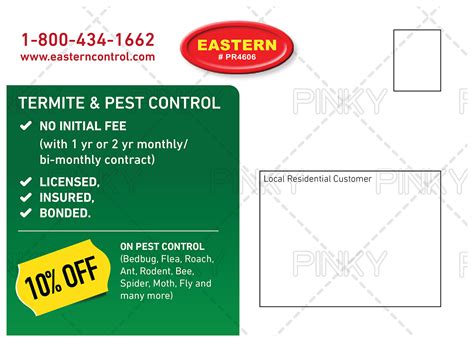 Professional Elegant Pest Control Postcard Design For Eastern Termite