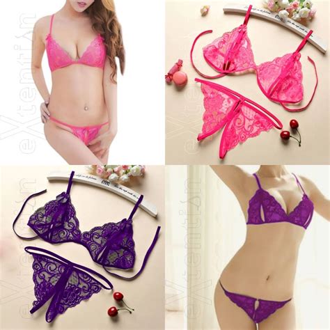 2 Set Barely Laced Bikini Set Stylish Fashionable Trendy Lingerie