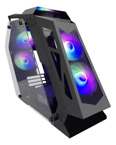 Gabinete Gamer Gs M Atx C 6 Fans 120mm Rgb Htlk6s20a6 Pixxo Cor Preto