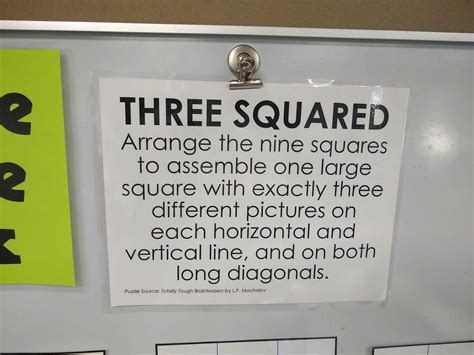 Three Squared Puzzle Math Love