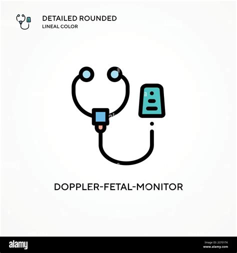 Doppler Fetal Monitor Vector Icon Modern Vector Illustration Concepts