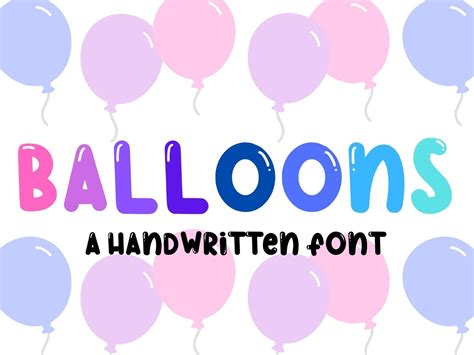 Balloons Font By Kristen Rheaume Creative Fabrica