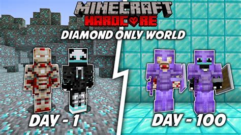 We Survived Days In Diamond Only World In Minecraft Hardcore