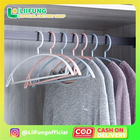 Jual Pcs One Set Gantungan Baju Hanger Plastik Plastic Hanger