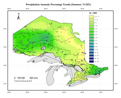 Ontario Precipitation Trends (1979-2016)
