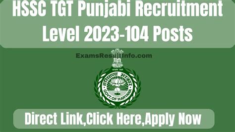 Hssc Tgt Punjabi Vacancy Posts Notification Soon