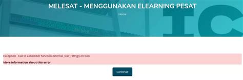 Mengatasi Pesan Error Pada Elearning Exception Call To A Member