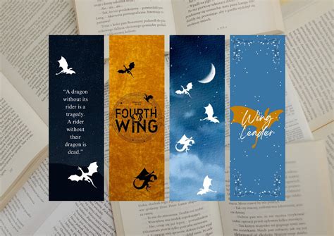 Fourth Wing Bookmark Printable Bookmark Quote Bookmark Book Etsy