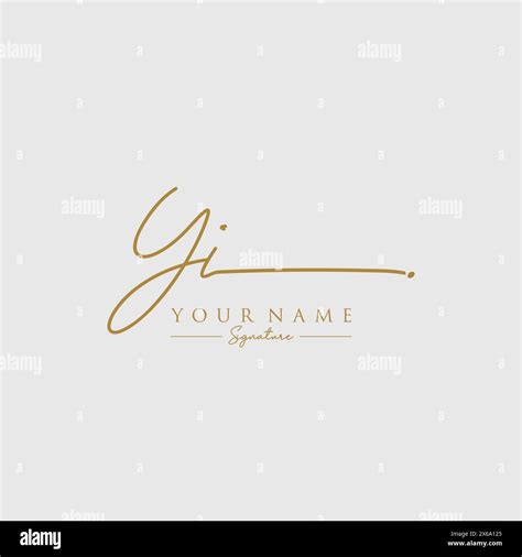 GI Signature Logo Template Stock Vector Image Art Alamy